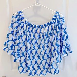 lilly pulitzer off shoulder top
